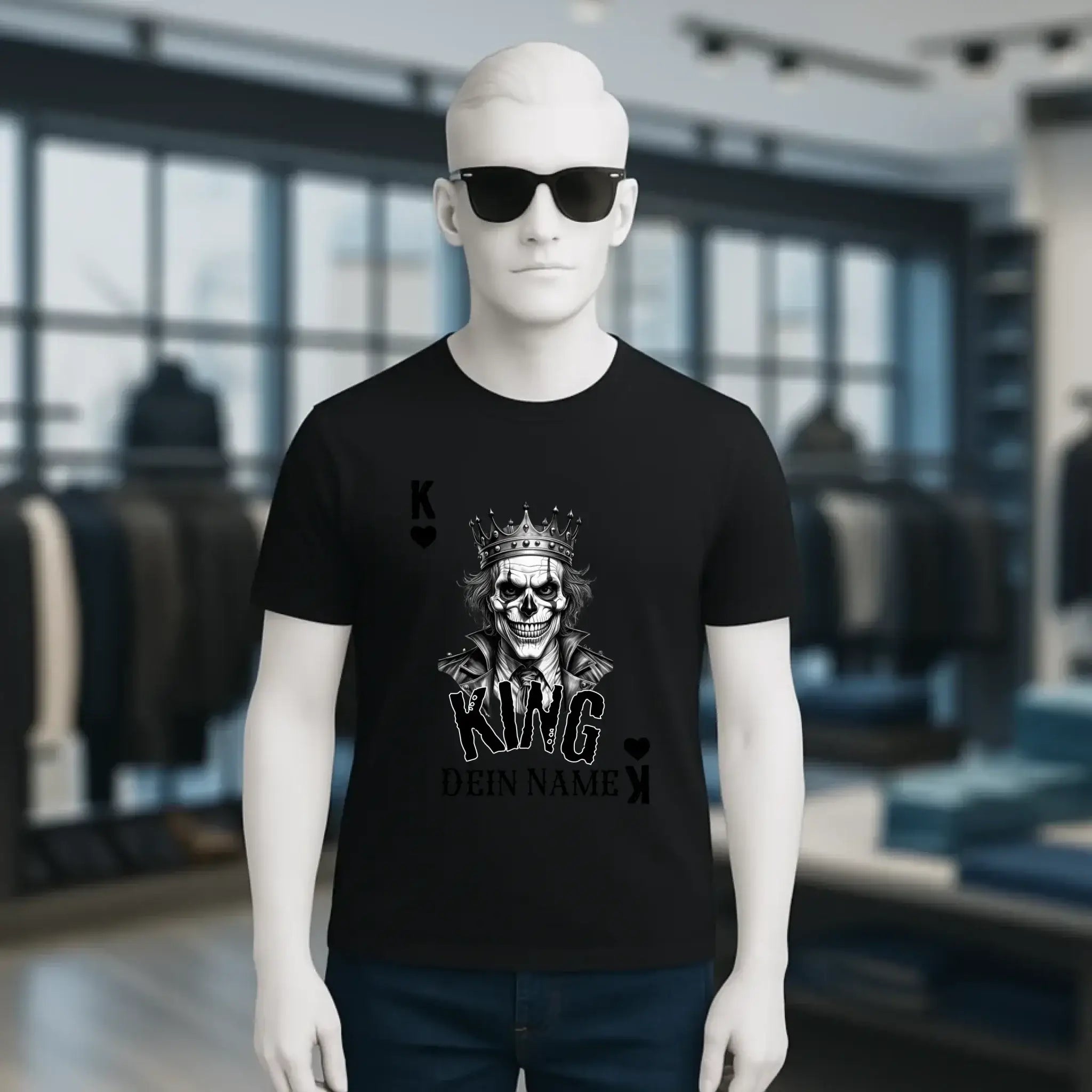 Poker King + dein Name • Unisex Premium T-Shirt XS-5XL aus Bio-Baumwolle für Damen & Herren • Exklusivdesign • personalisiert