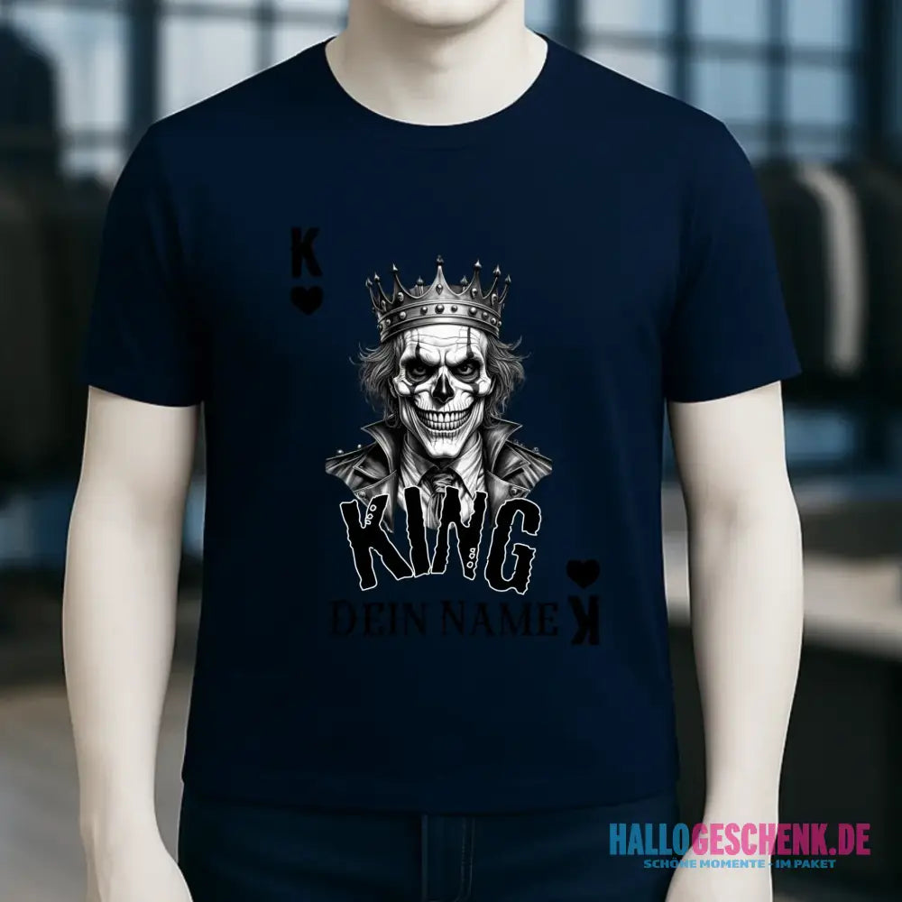 Poker King + dein Name • Unisex Premium T-Shirt XS-5XL aus Bio-Baumwolle für Damen & Herren • Exklusivdesign • personalisiert