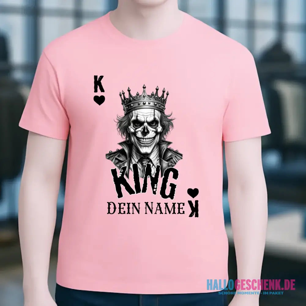 Poker King + dein Name • Unisex Premium T-Shirt XS-5XL aus Bio-Baumwolle für Damen & Herren • Exklusivdesign • personalisiert