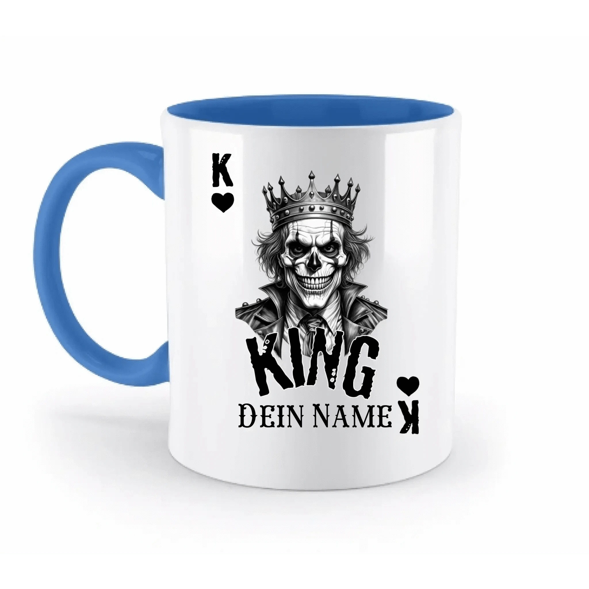 Poker King + dein Name • zweifarbige Tasse spülmaschinengeeignet • Exklusivdesign • personalisiert
