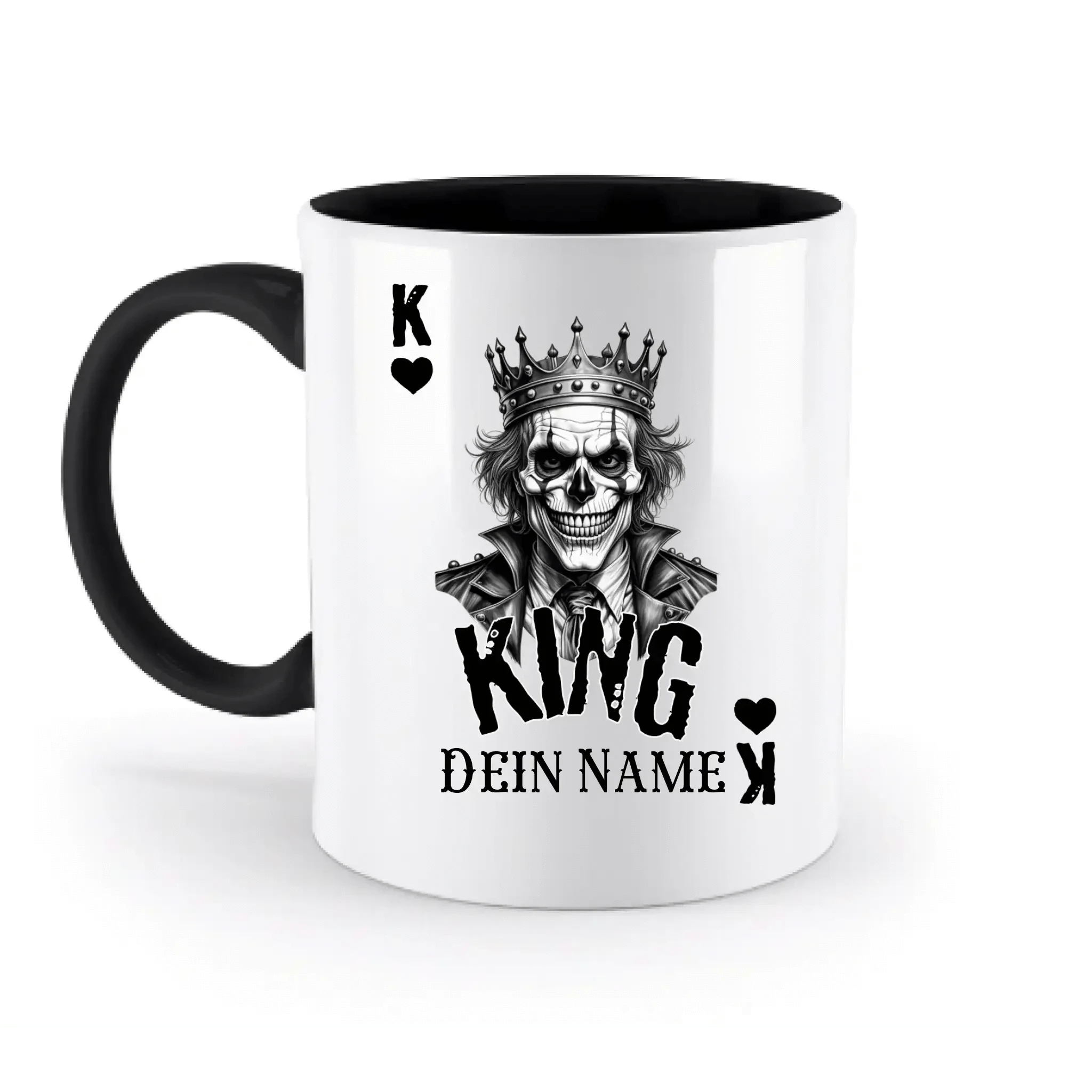 Poker King + dein Name • zweifarbige Tasse spülmaschinengeeignet • Exklusivdesign • personalisiert