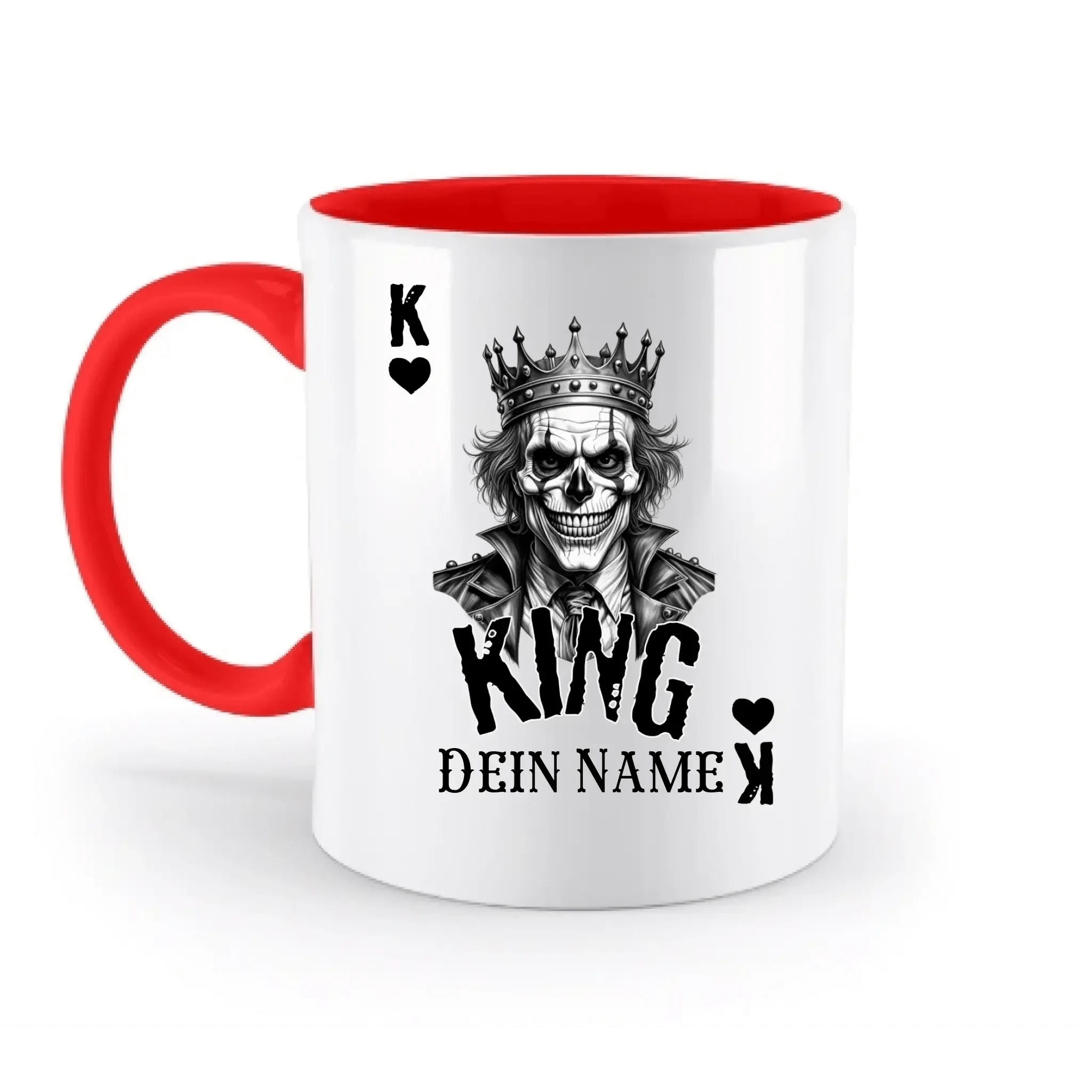 Poker King + dein Name • zweifarbige Tasse spülmaschinengeeignet • Exklusivdesign • personalisiert
