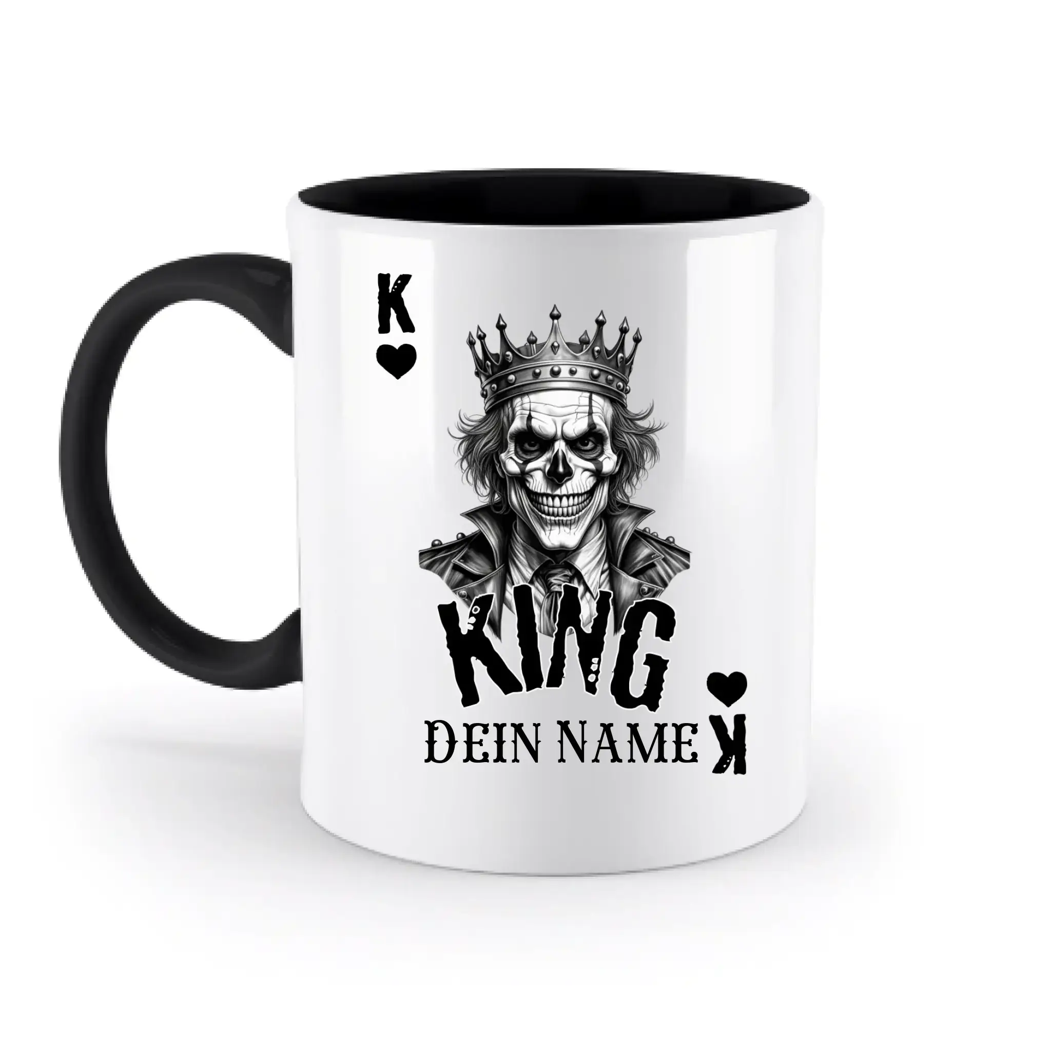 Poker King + dein Name • zweifarbige Tasse spülmaschinengeeignet • Exklusivdesign • personalisiert