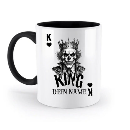 Poker King + dein Name • zweifarbige Tasse spülmaschinengeeignet • Exklusivdesign • personalisiert