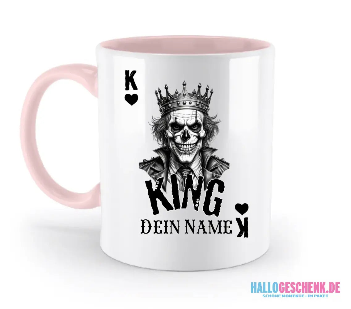 Poker King + dein Name • zweifarbige Tasse spülmaschinengeeignet • Exklusivdesign • personalisiert
