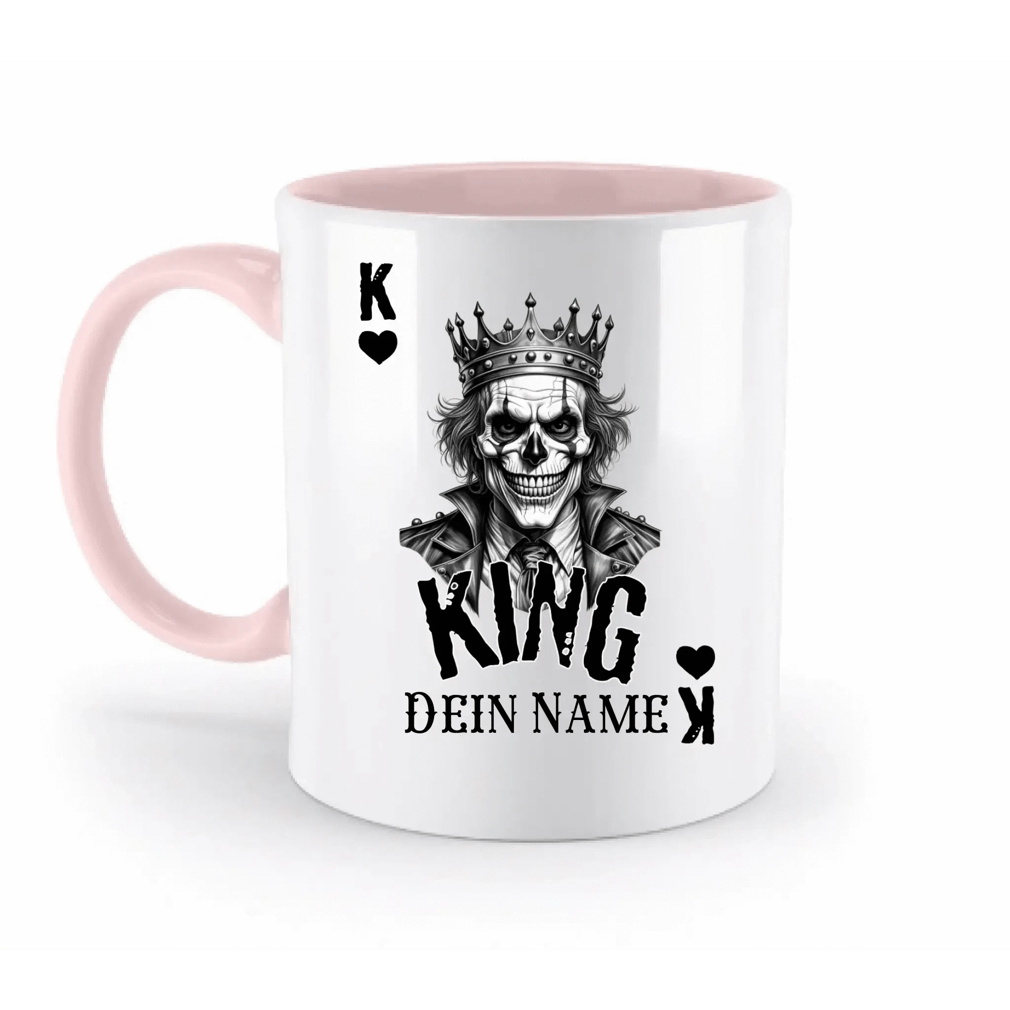 Poker King + dein Name • zweifarbige Tasse spülmaschinengeeignet • Exklusivdesign • personalisiert
