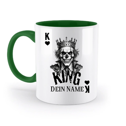 Poker King + dein Name • zweifarbige Tasse spülmaschinengeeignet • Exklusivdesign • personalisiert