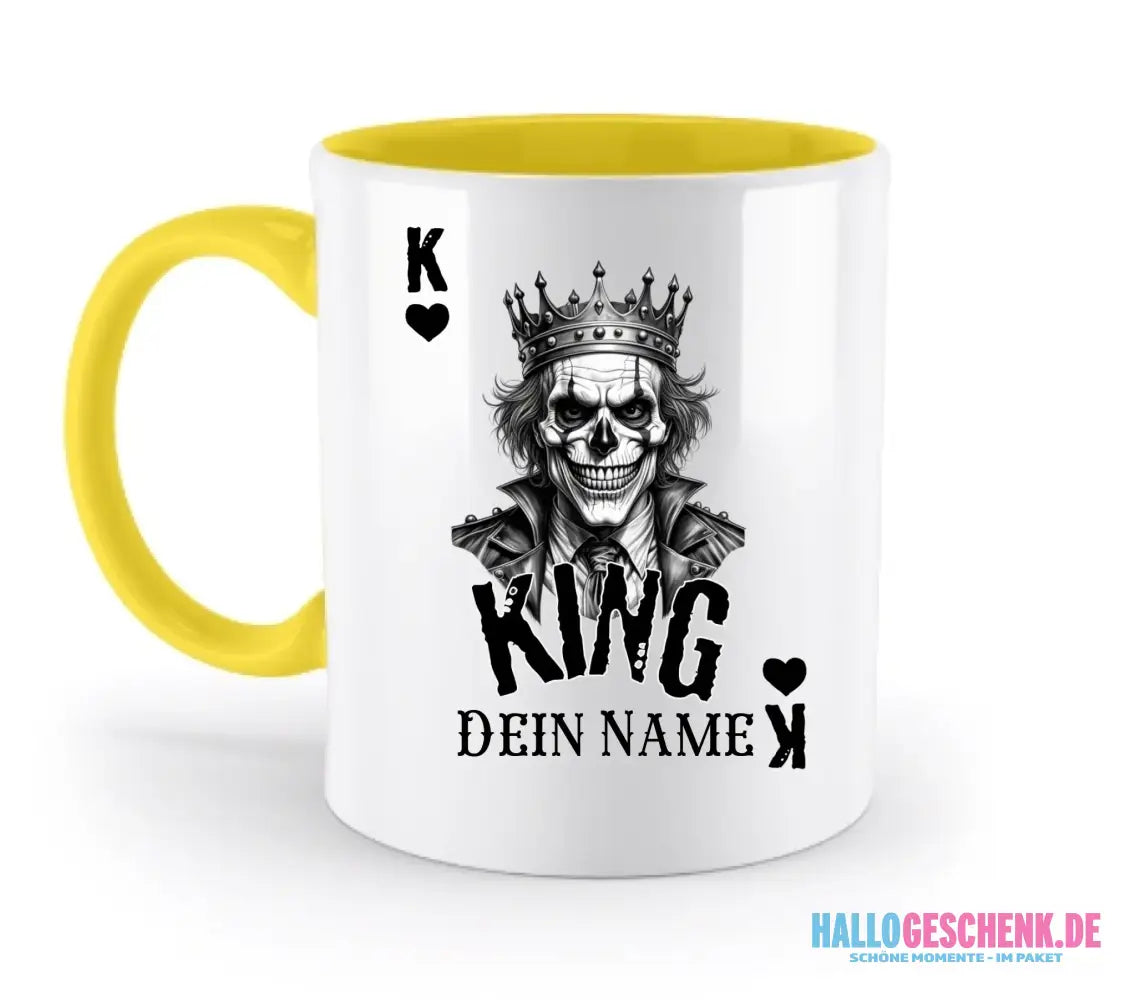 Poker King + dein Name • zweifarbige Tasse spülmaschinengeeignet • Exklusivdesign • personalisiert