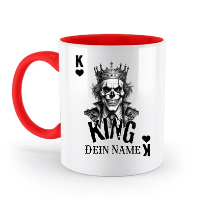 Poker King + dein Name • zweifarbige Tasse spülmaschinengeeignet • Exklusivdesign • personalisiert