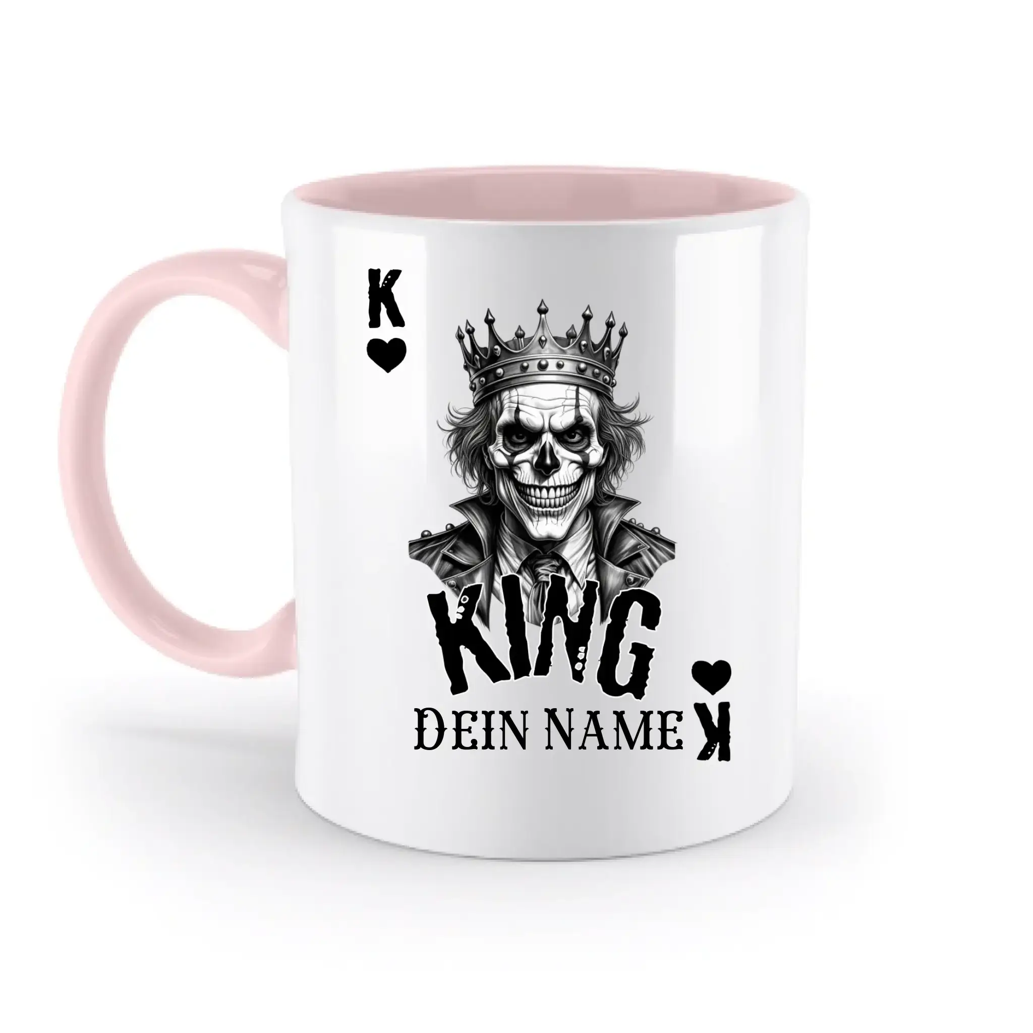 Poker King + dein Name • zweifarbige Tasse spülmaschinengeeignet • Exklusivdesign • personalisiert