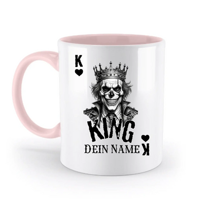Poker King + dein Name • zweifarbige Tasse spülmaschinengeeignet • Exklusivdesign • personalisiert