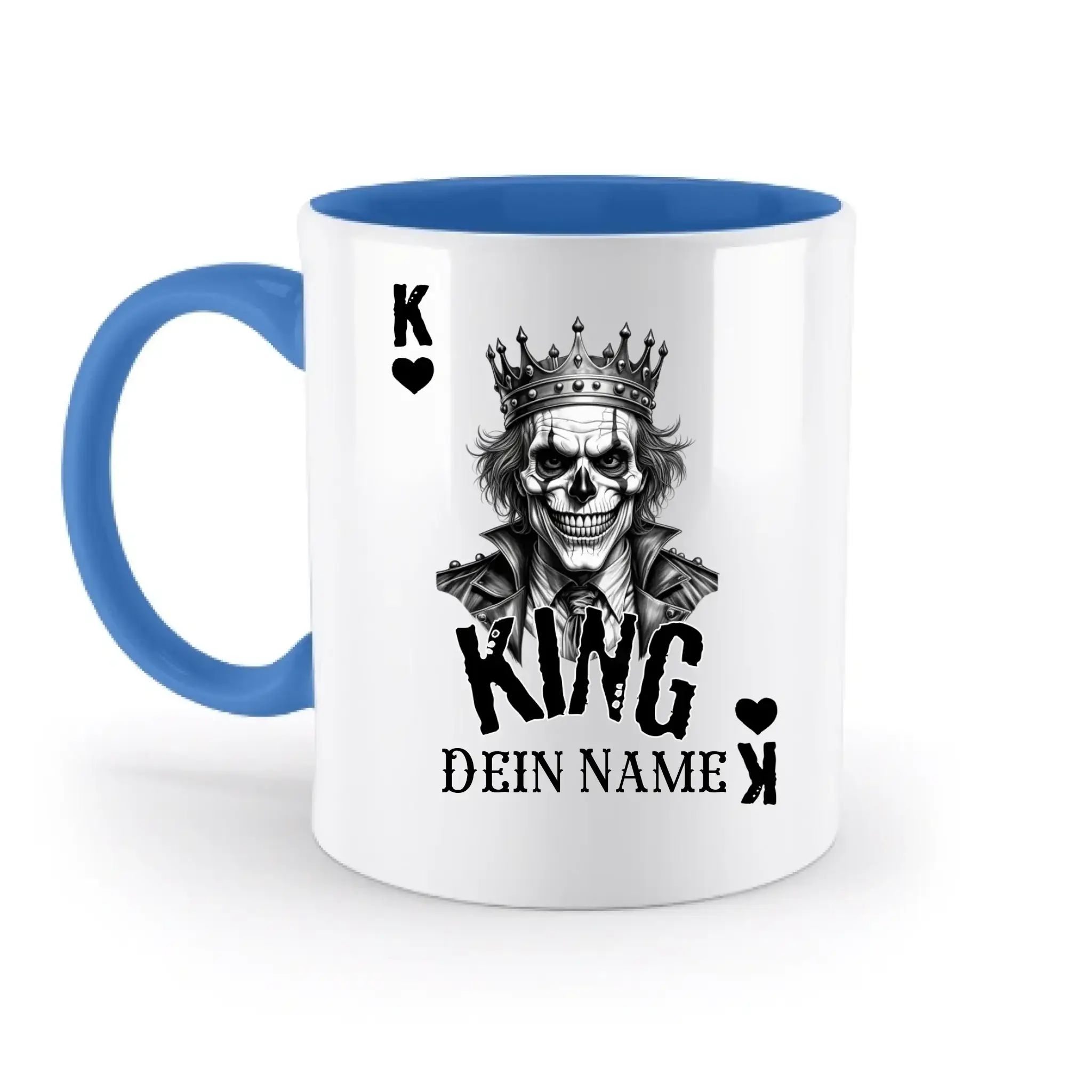 Poker King + dein Name • zweifarbige Tasse spülmaschinengeeignet • Exklusivdesign • personalisiert