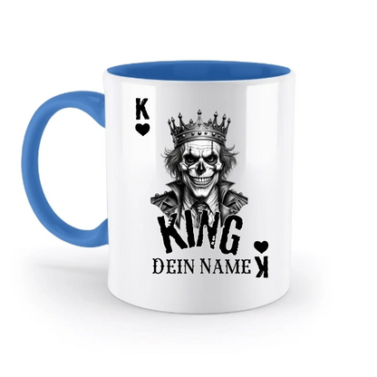 Poker King + dein Name • zweifarbige Tasse spülmaschinengeeignet • Exklusivdesign • personalisiert