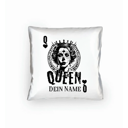 Poker Queen + dein Name • Kissen 40x40 cm • personalisiert