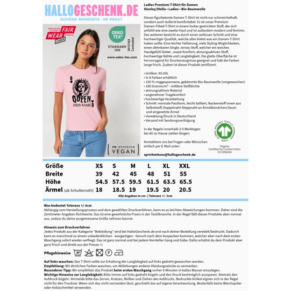 Poker Queen + dein Name • Ladies Premium T-Shirt XS-2XL aus Bio-Baumwolle für Damen • Exklusivdesign • personalisiert