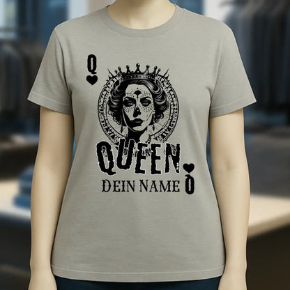 Poker Queen + dein Name • Ladies Premium T-Shirt XS-2XL aus Bio-Baumwolle für Damen • Exklusivdesign • personalisiert