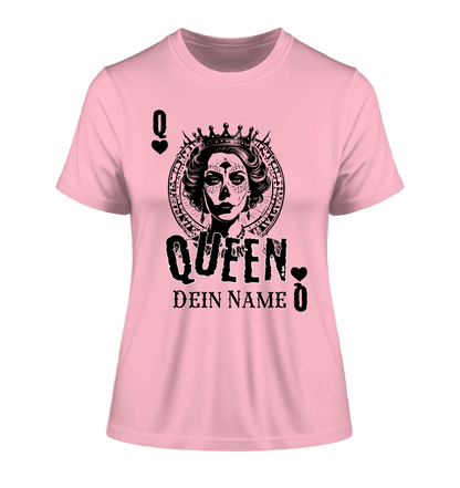 Poker Queen + dein Name • Ladies Premium T-Shirt XS - 2XL aus Bio - Baumwolle für Damen • Exklusivdesign • personalisiert von HalloGeschenk.de