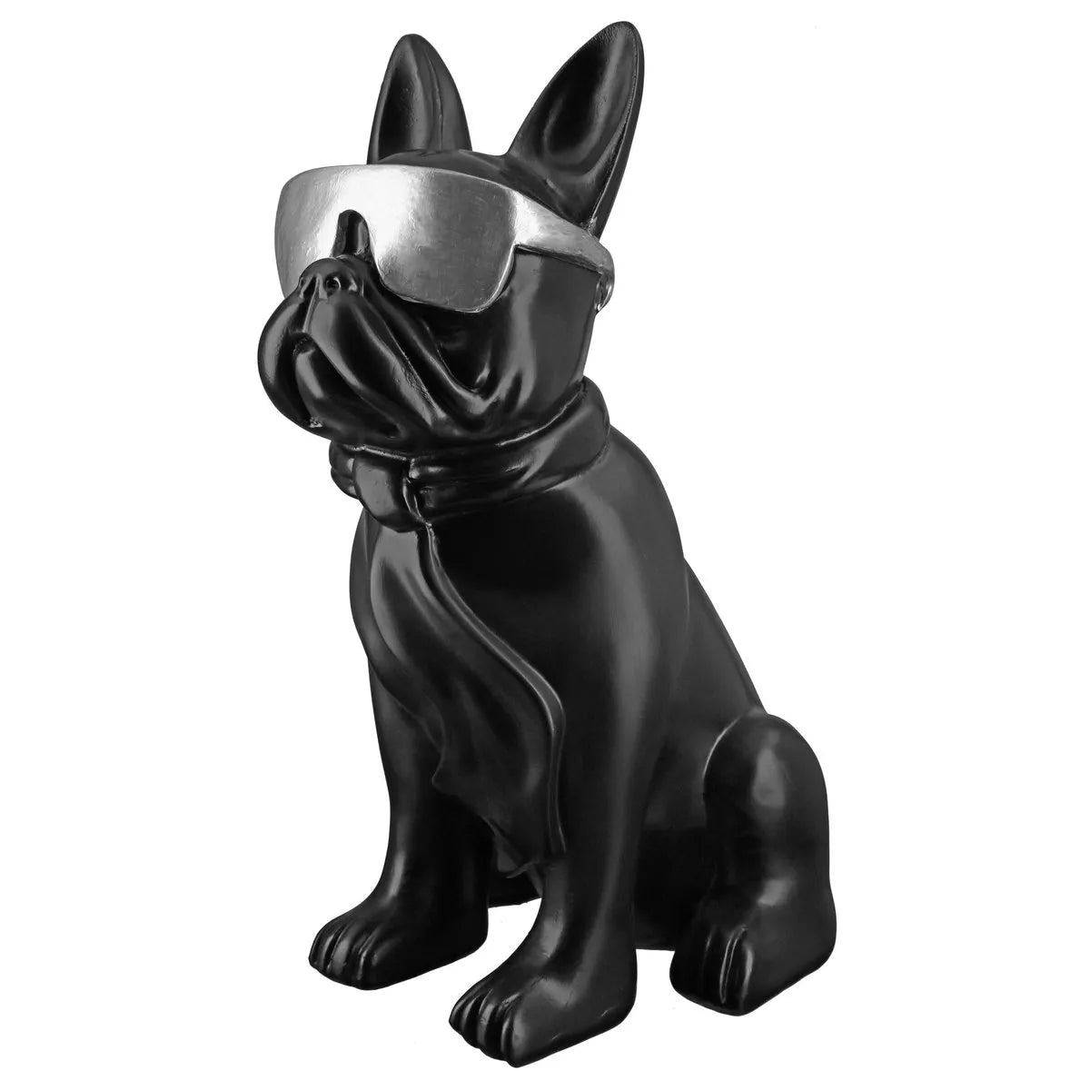 Poly Mops "Cool Dog" sitzend • Skulptur