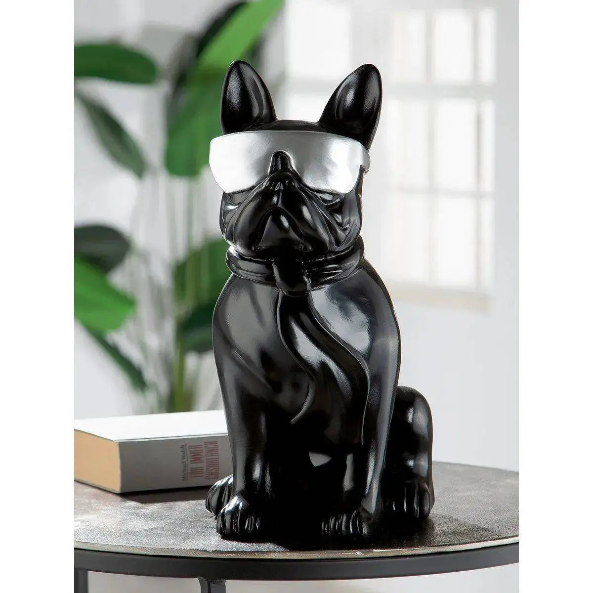 Poly Mops "Cool Dog" sitzend • Skulptur