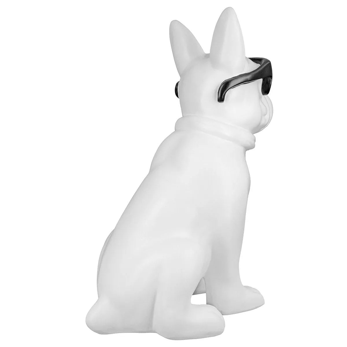 Poly Mops "Cool Dog" sitzend • Skulptur von HalloGeschenk.de