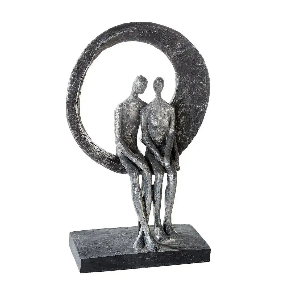 Poly Skulptur ’Love Place’ antik-silber