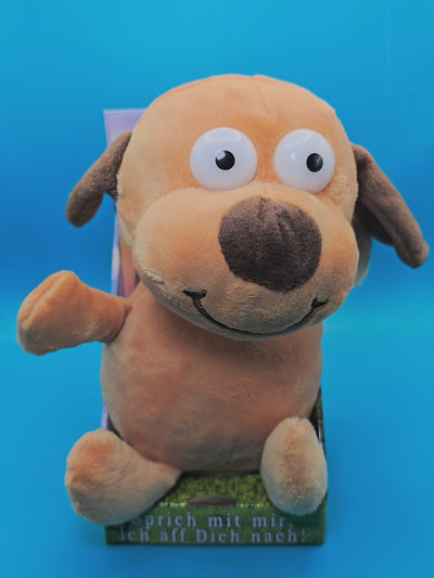 Laber-Hund BRUNO, der alles nachplappert • inkl. Batterien • 18x12x17cm • Labertier