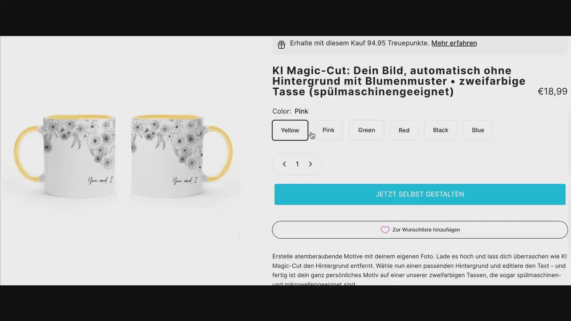 KI Magic-Cut: Dein Bild, automatisch ohne Hintergrund • zweifarbige Tasse (spülmaschinengeeignet)