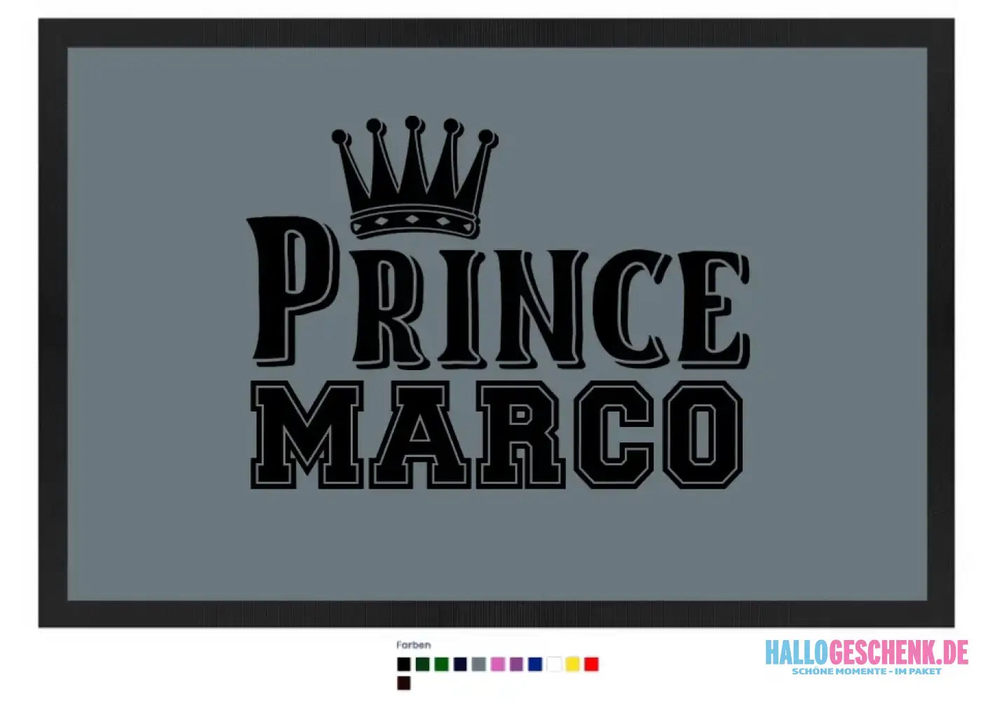 PRINCE + WUNSCHNAME • Fußmatte • Exklusivdesign • personalisiert