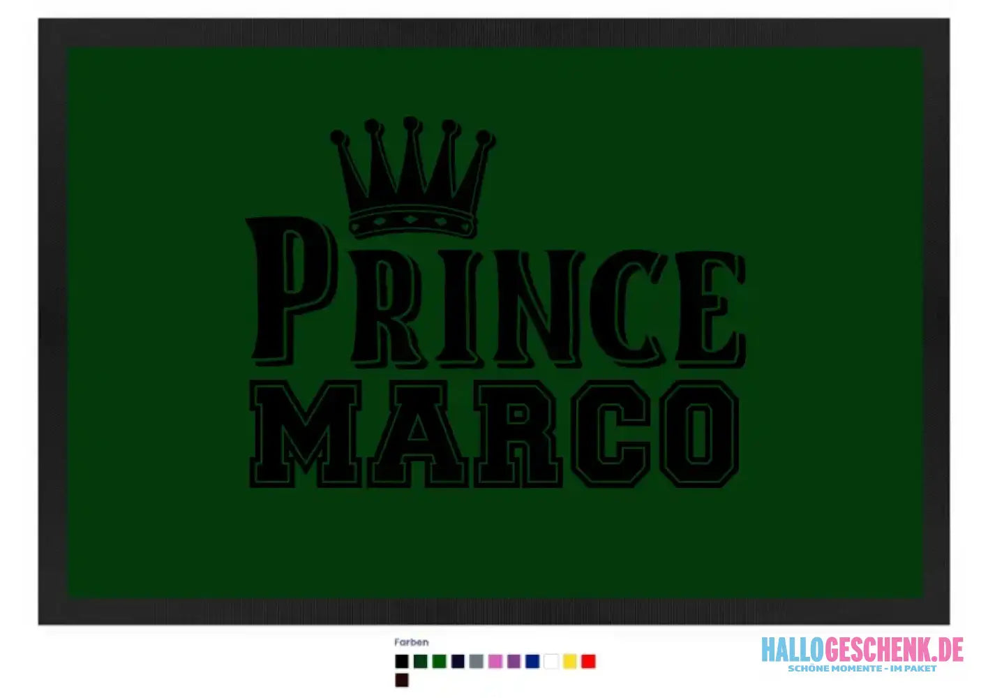 PRINCE + WUNSCHNAME • Fußmatte • Exklusivdesign • personalisiert