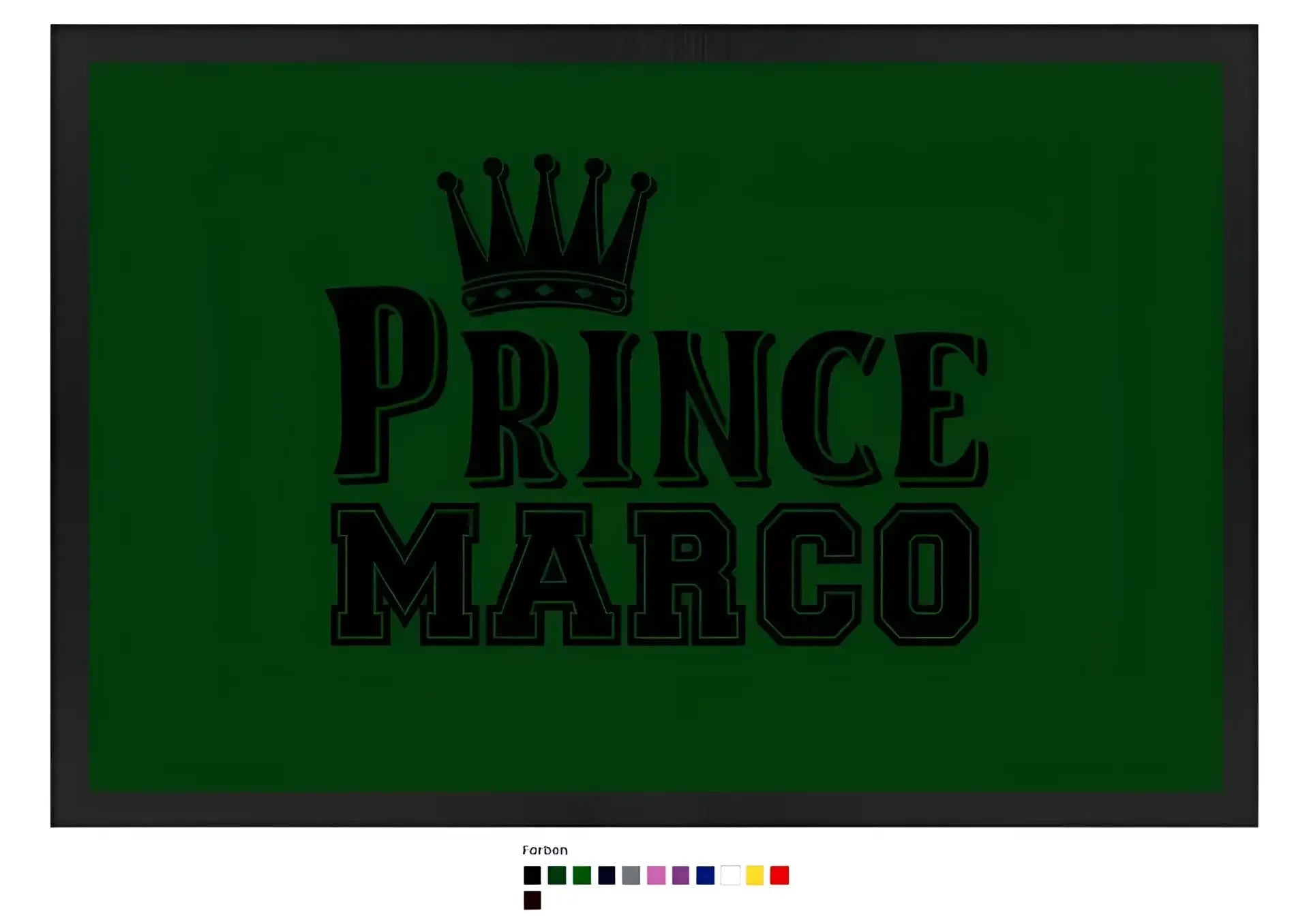 PRINCE + WUNSCHNAME • Fußmatte • Exklusivdesign • personalisiert