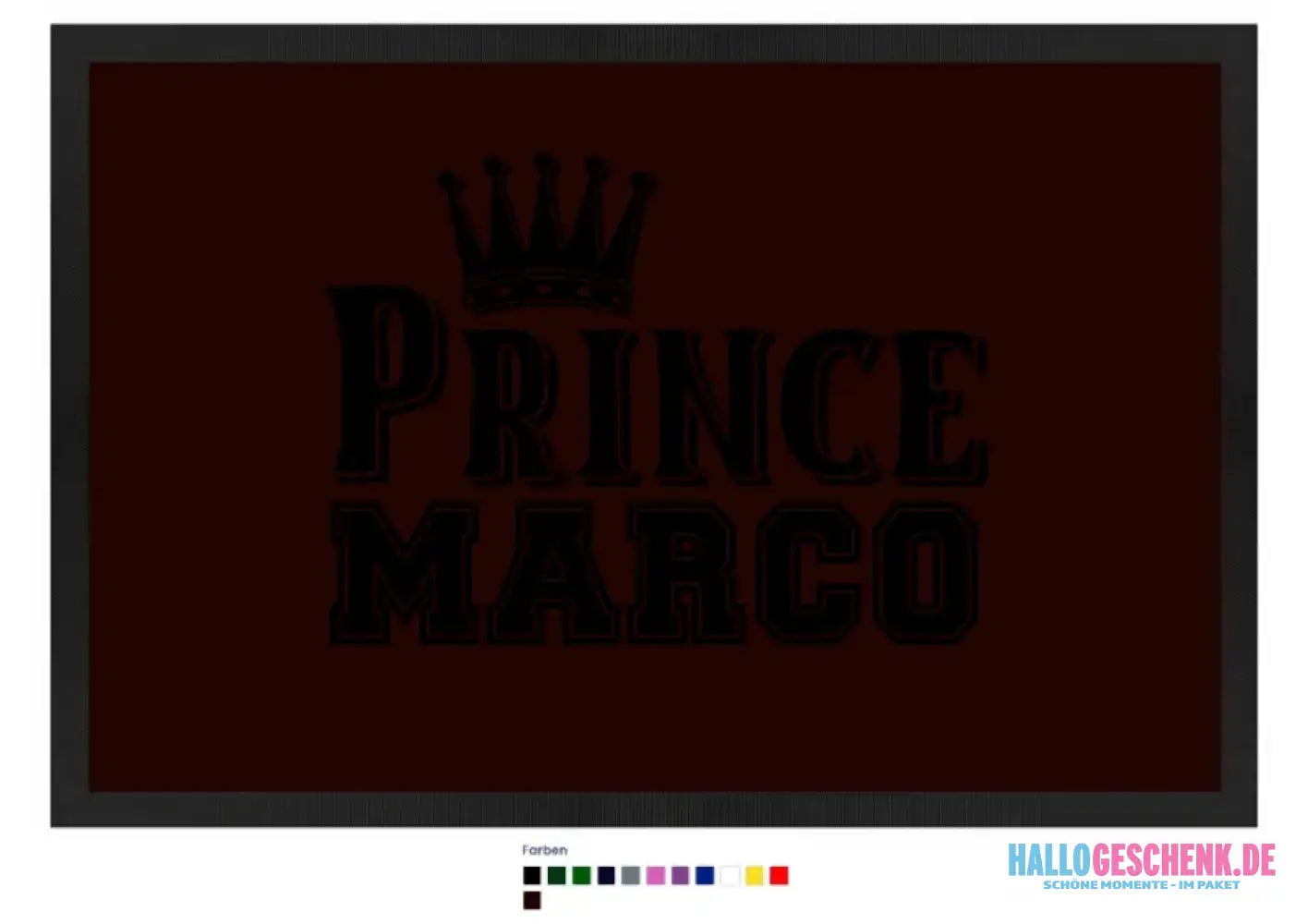 PRINCE + WUNSCHNAME • Fußmatte • Exklusivdesign • personalisiert