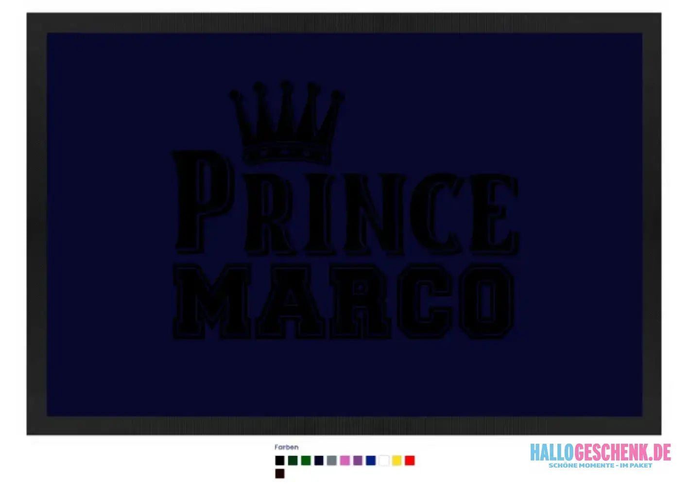 PRINCE + WUNSCHNAME • Fußmatte • Exklusivdesign • personalisiert