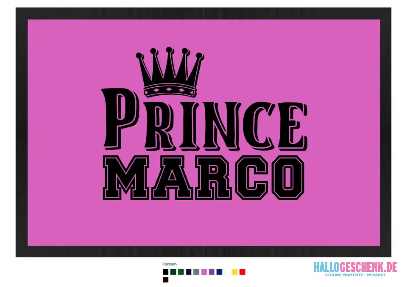 PRINCE + WUNSCHNAME • Fußmatte • Exklusivdesign • personalisiert