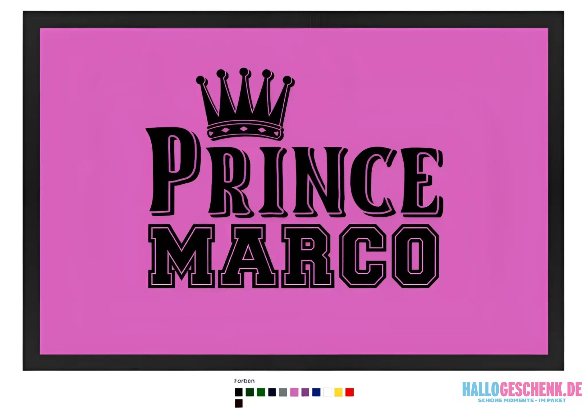 PRINCE + WUNSCHNAME • Fußmatte • Exklusivdesign • personalisiert