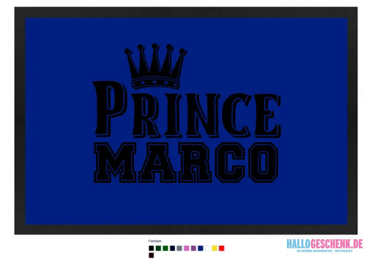 PRINCE + WUNSCHNAME • Fußmatte • Exklusivdesign • personalisiert