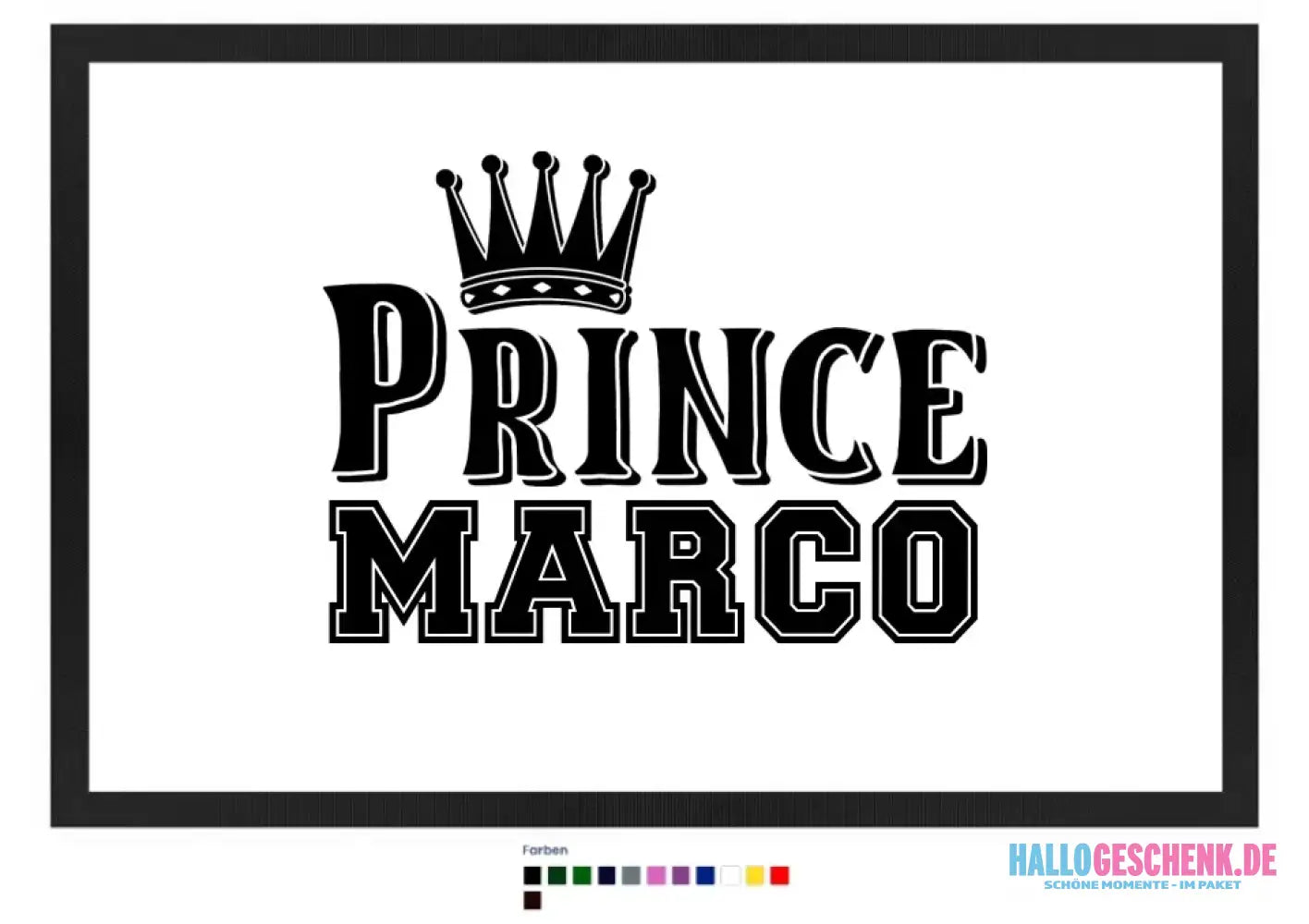 PRINCE + WUNSCHNAME • Fußmatte • Exklusivdesign • personalisiert