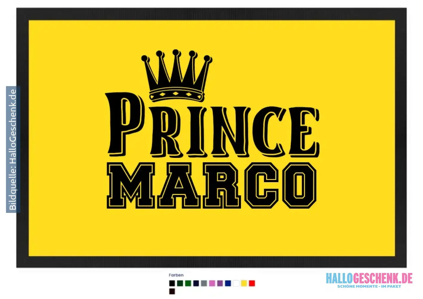 PRINCE + WUNSCHNAME • Fußmatte • Exklusivdesign • personalisiert