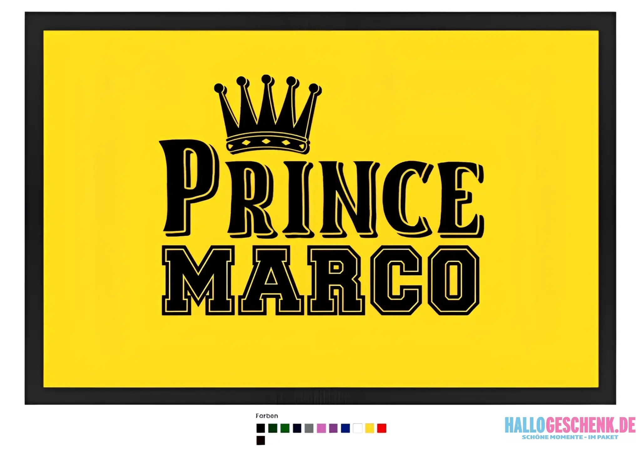 PRINCE + WUNSCHNAME • Fußmatte • Exklusivdesign • personalisiert