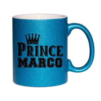 PRINCE + WUNSCHNAME • Glitzertasse ohne Farbverlauf