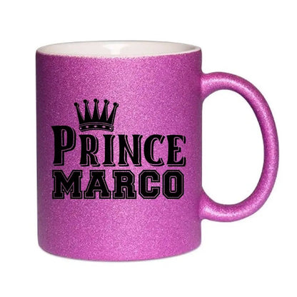 PRINCE + WUNSCHNAME • Glitzertasse ohne Farbverlauf