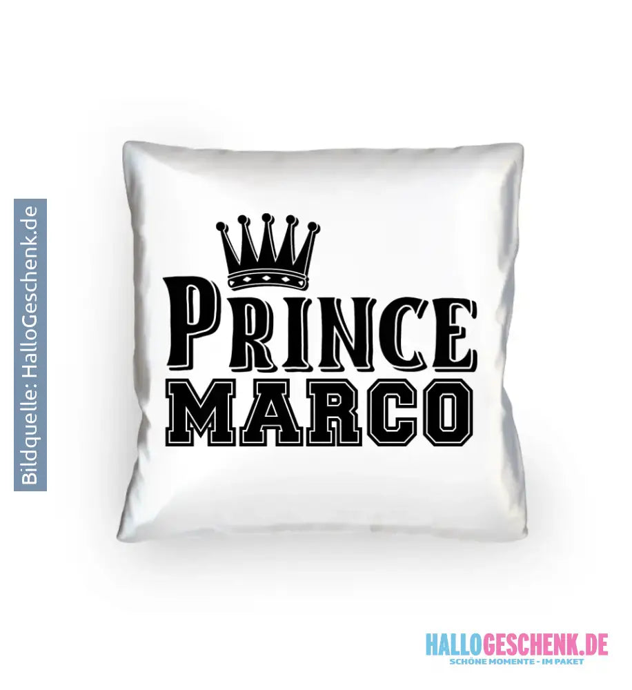 PRINCE + WUNSCHNAME • Kissen 40x40 cm • Exklusivdesign • personalisiert