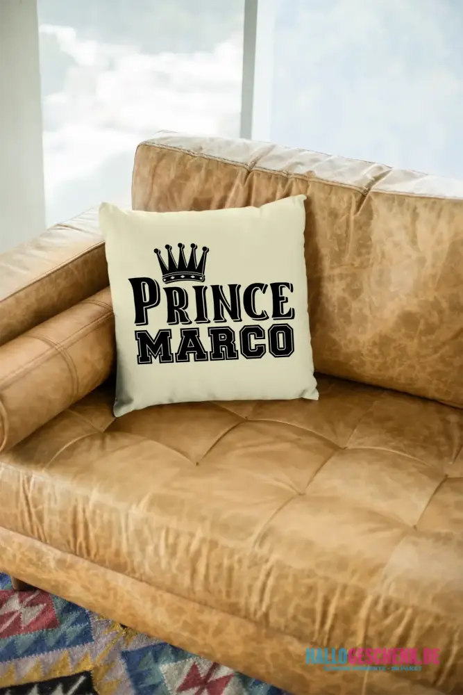 PRINCE + WUNSCHNAME • Kissen 40x40 cm • Exklusivdesign • personalisiert