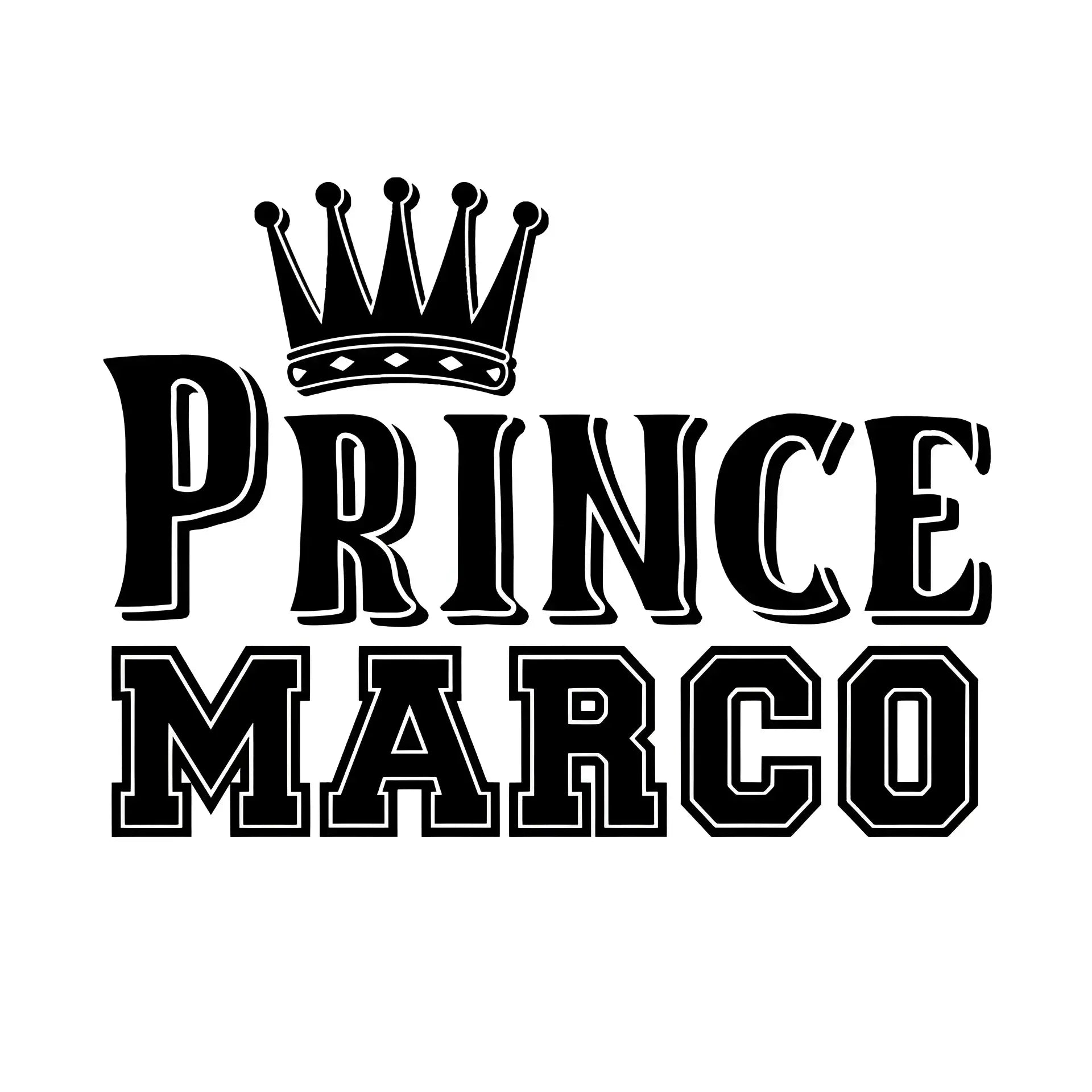 PRINCE + WUNSCHNAME • STICKER 20x20 cm (Aufkleber) • personalisiert - ausgestanzter Sticker 20x20 cm (Aufkleber)