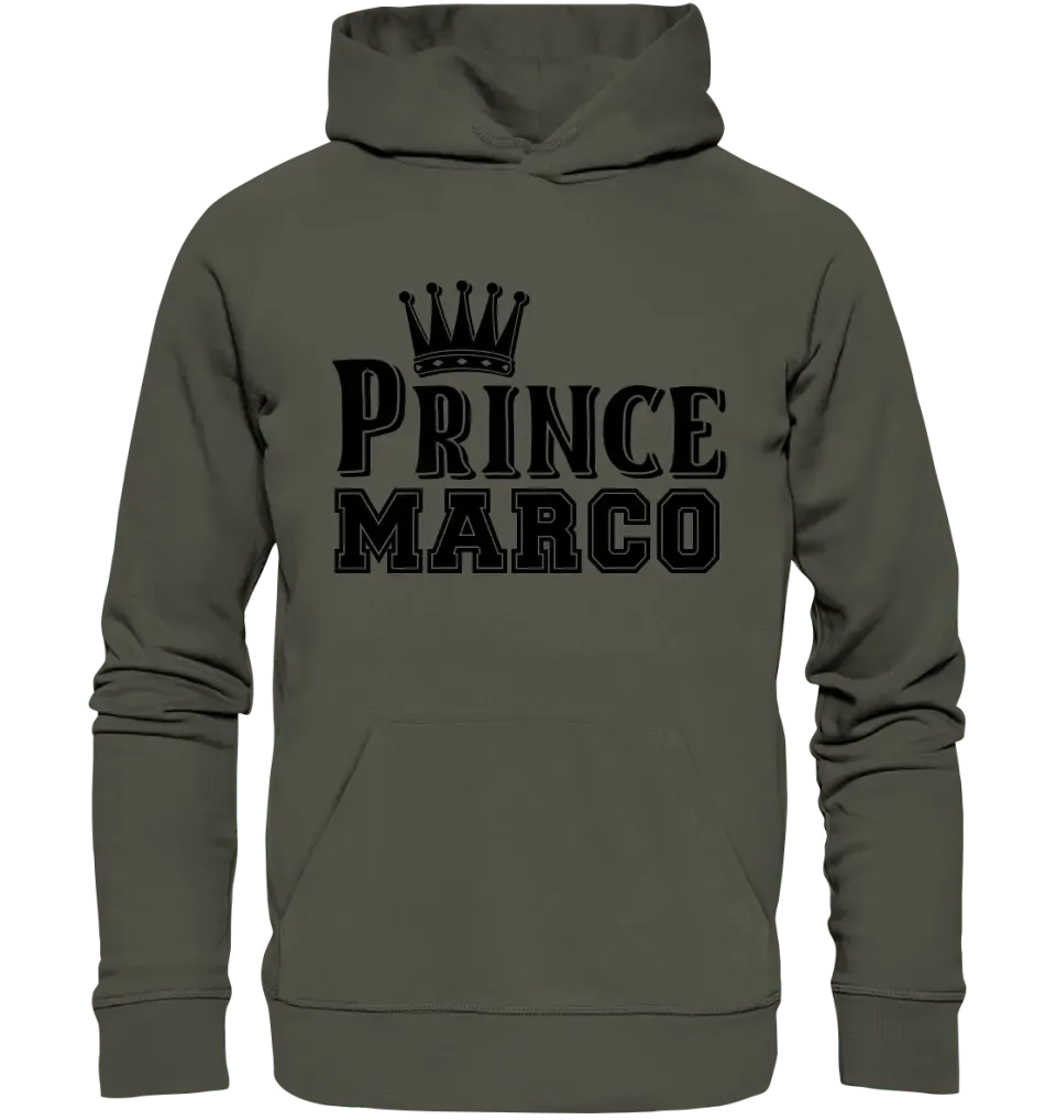 PRINCE + WUNSCHNAME • Unisex Premium Hoodie XS-5XL aus Bio-Baumwolle für Damen & Herren • Exklusivdesign • personalisiert