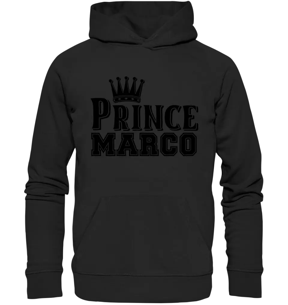 PRINCE + WUNSCHNAME • Unisex Premium Hoodie XS - 5XL aus Bio - Baumwolle für Damen & Herren • Exklusivdesign • personalisiert - HalloGeschenk.de