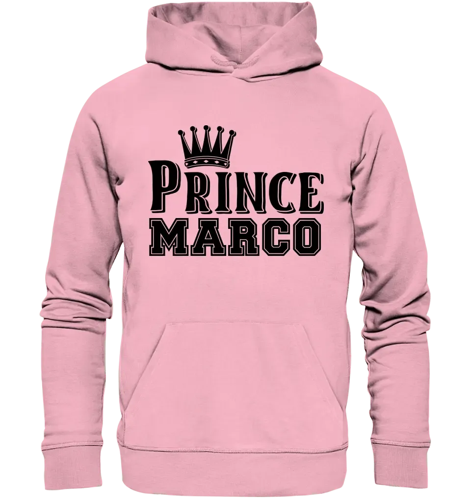 PRINCE + WUNSCHNAME • Unisex Premium Hoodie XS - 5XL aus Bio - Baumwolle für Damen & Herren • Exklusivdesign • personalisiert - HalloGeschenk.de