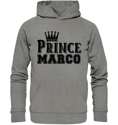 PRINCE + WUNSCHNAME • Unisex Premium Hoodie XS - 5XL aus Bio - Baumwolle für Damen & Herren • Exklusivdesign • personalisiert - HalloGeschenk.de