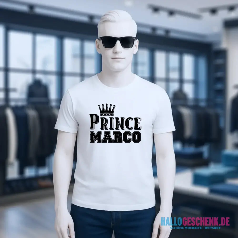 PRINCE + WUNSCHNAME • Unisex Premium T-Shirt XS-5XL aus Bio-Baumwolle für Damen & Herren • Exklusivdesign • personalisiert