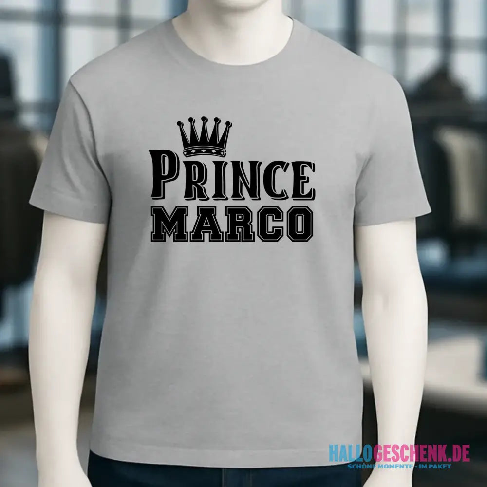 PRINCE + WUNSCHNAME • Unisex Premium T-Shirt XS-5XL aus Bio-Baumwolle für Damen & Herren • Exklusivdesign • personalisiert