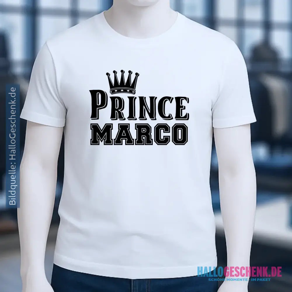PRINCE + WUNSCHNAME • Unisex Premium T-Shirt XS-5XL aus Bio-Baumwolle für Damen & Herren • Exklusivdesign • personalisiert